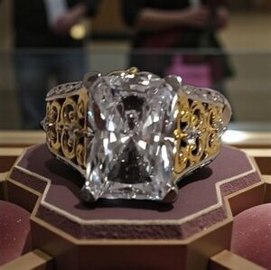 COCKTAIL RING 18K YELLOW GOLD OVER STERLING SILVER SIZE…